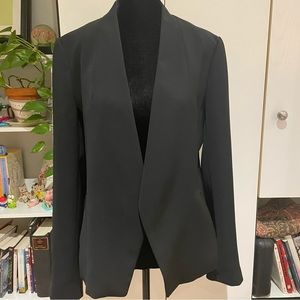 Banana Republic collarless black blazer